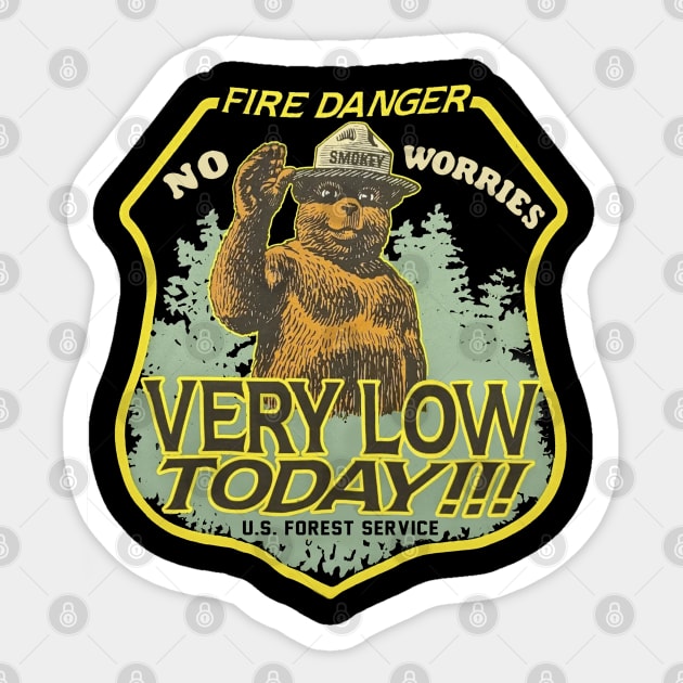 Smokey Bear Forest Service Sticker by Buck Tee